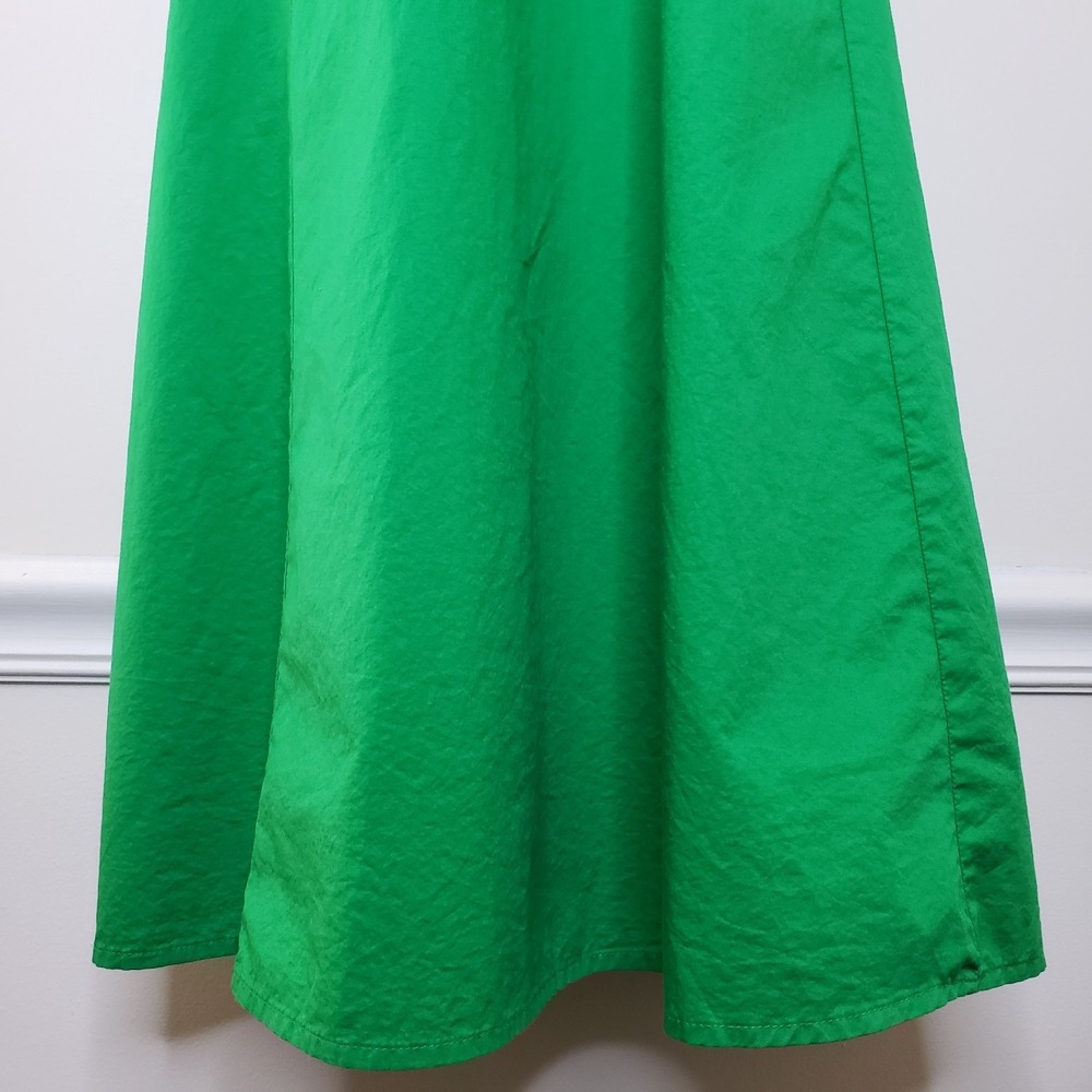 Old Navy Puff Sleeve Maxi Dress Sz M Kelly Green Empire Garden Y2K Cottage Boho - Picture 6 of 16